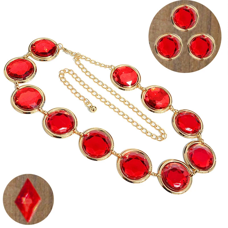 Raven Cosplay Accessories Raven Belt Women's Anime Cosplay Waist Belt Stone Chain For Costumes Props Crystal Dress Belt Simple
Raven Cosplay Accessories Raven Belt Women's Anime Cosplay Waist Belt Stone Chain For Costumes Props Crystal Dress Belt Simple