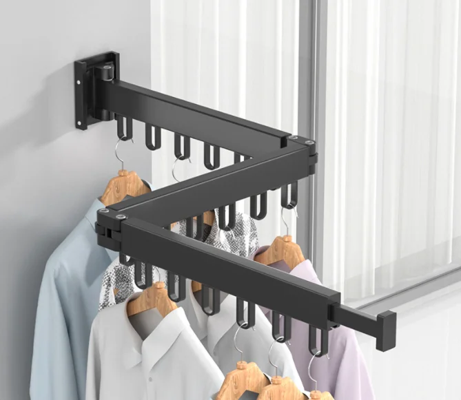 Wall Mounted Clothes Hanger Rack Retractable Folding Space-Saver Clothes Drying Rack for Laundry Balcony drying
Wall Mounted Clothes Hanger Rack Retractable Folding Space-Saver Clothes Drying Rack for Laundry Balcony drying