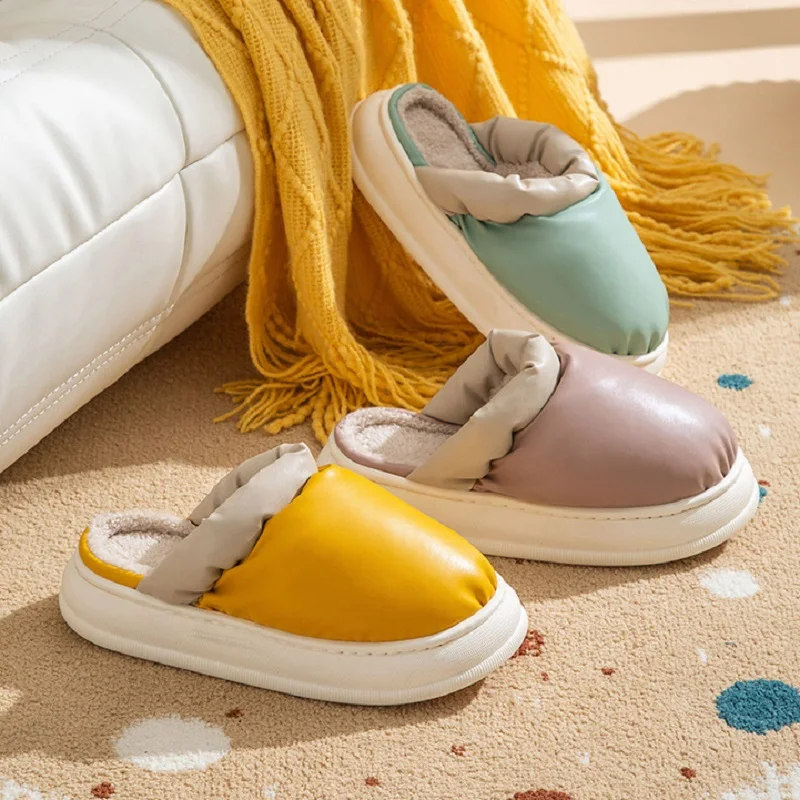 Women Slippers Winter Indoor Slipper PU Leather Thick Plush Home Slides Woman Comfort Soft Sole Warm Cotton Padded Shoes Slipper
Women Slippers Winter Indoor Slipper PU Leather Thick Plush Home Slides Woman Comfort Soft Sole Warm Cotton Padded Shoes Slipper