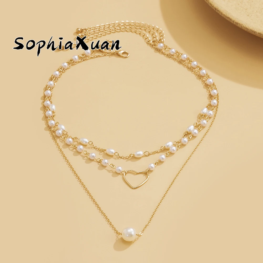 SophiaXuan Gold Color Women Necklace Acrylic Pearl Decorative Pendant Popular Mother's Day Lady Gift Trendy Fashion Necklace
SophiaXuan Gold Color Women Necklace Acrylic Pearl Decorative Pendant Popular Mother's Day Lady Gift Trendy Fashion Necklace