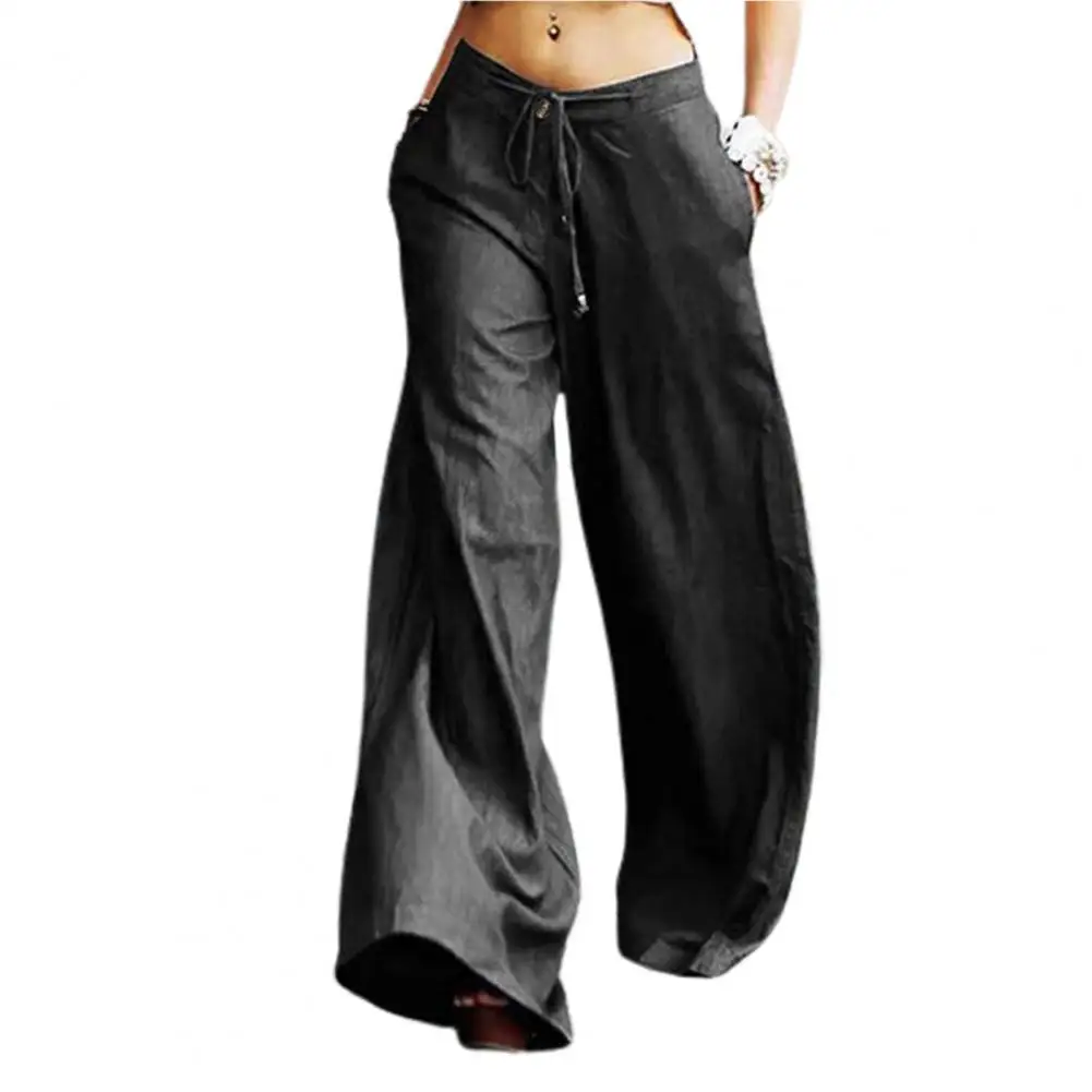 Casual Women Pants Wide Leg Button Zip Fly Pants Drawstring Waistband pants High Waist Straight Pants Women Outdoor Streetwear 
Casual Women Pants Wide Leg Button Zip Fly Pants Drawstring Waistband pants High Waist Straight Pants Women Outdoor Streetwear