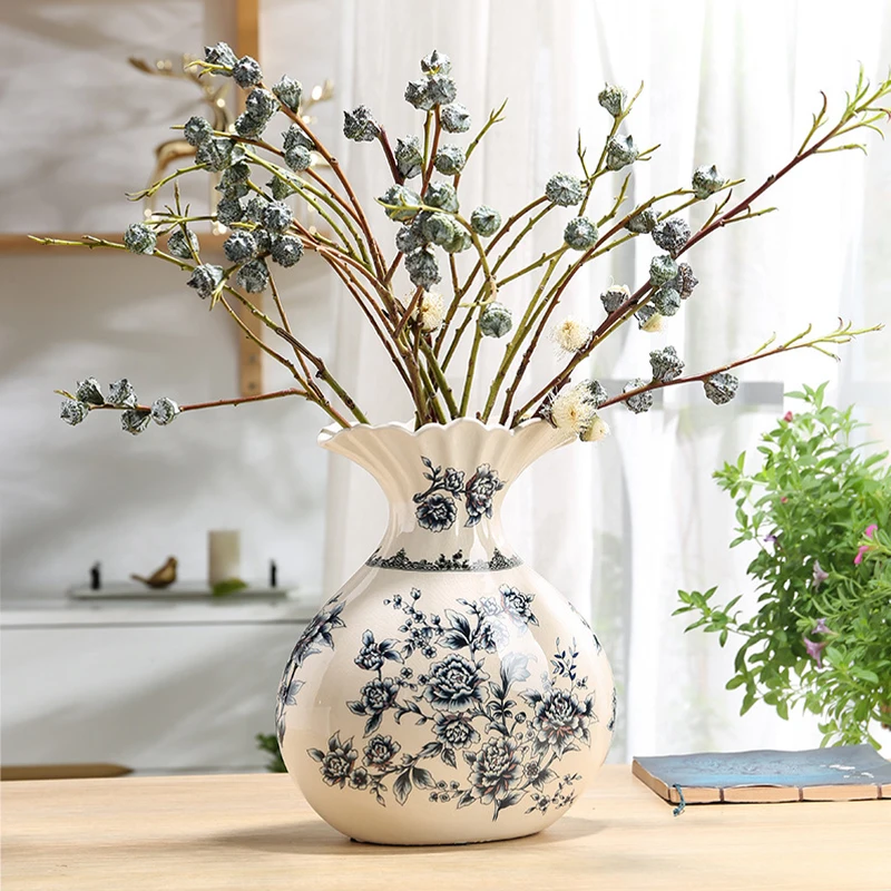 Creative Ceramic Retro Vase Household Living Room Decoration Flower Arrangement Porcelain Wet-Dry Planter Desktop Ceramic Crafts
Creative Ceramic Retro Vase Household Living Room Decoration Flower Arrangement Porcelain Wet-Dry Planter Desktop Ceramic Crafts
