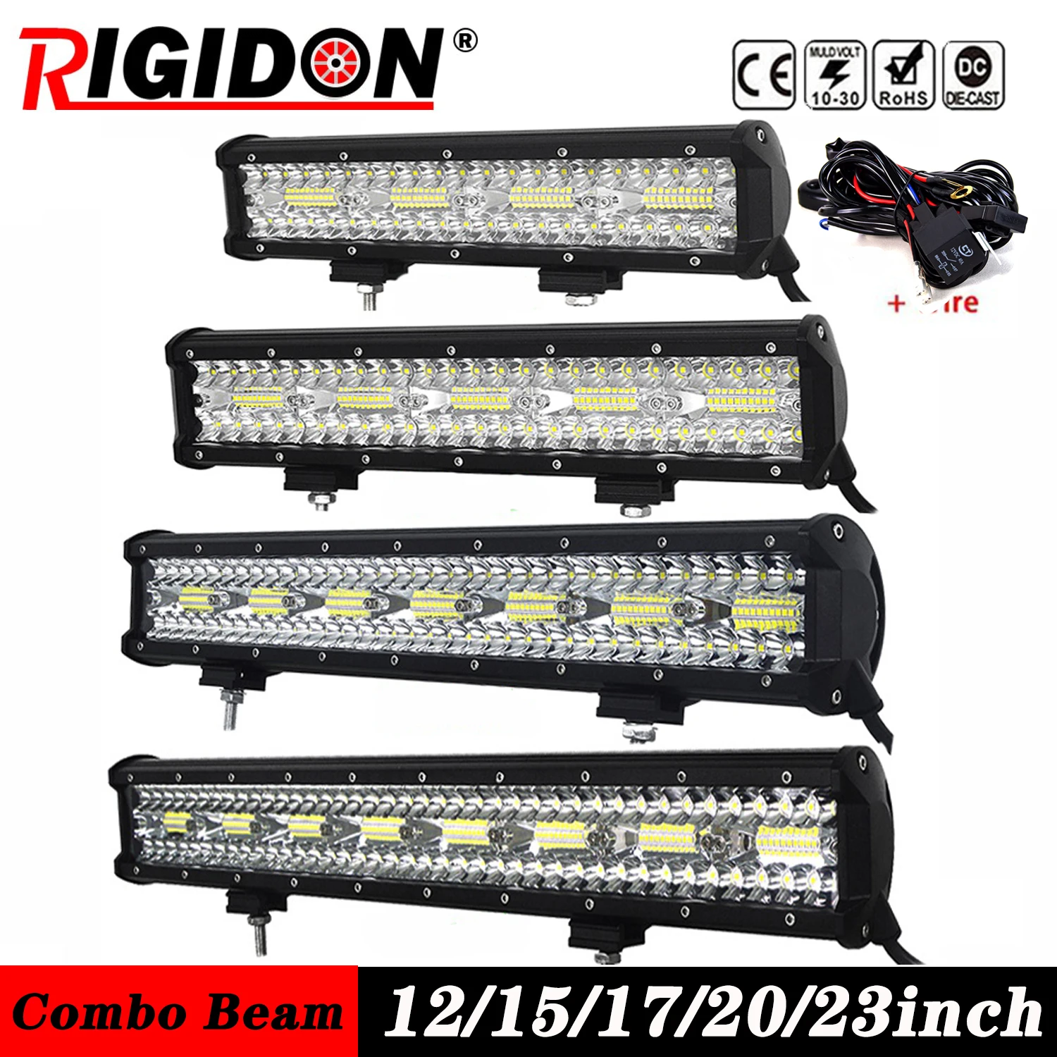 RIGIDON 240W 480W LED Light Bar Offroad 12/1517/20/23in Spot Flood Combo LED Bar Work Lights for Car Atv Utv Suv 4x4 Truck Boat
RIGIDON 240W 480W LED Light Bar Offroad 12/1517/20/23in Spot Flood Combo LED Bar Work Lights for Car Atv Utv Suv 4x4 Truck Boat