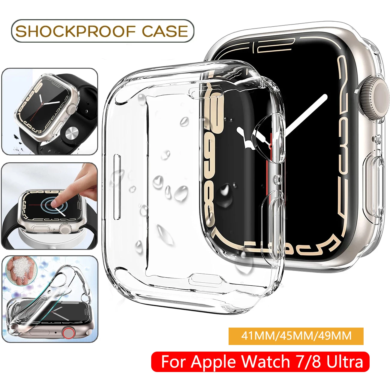 Прозрачный чехол для Apple Watch 7 41 мм 45 мм, умные часы с полной защитой, прозрачный мягкий чехол из ТПУ для iWatch 8 Ultra 49 мм
Прозрачный чехол для Apple Watch 7 41 мм 45 мм, умные часы с полной защитой, прозрачный мягкий чехол из ТПУ для iWatch 8 Ultra 49 мм