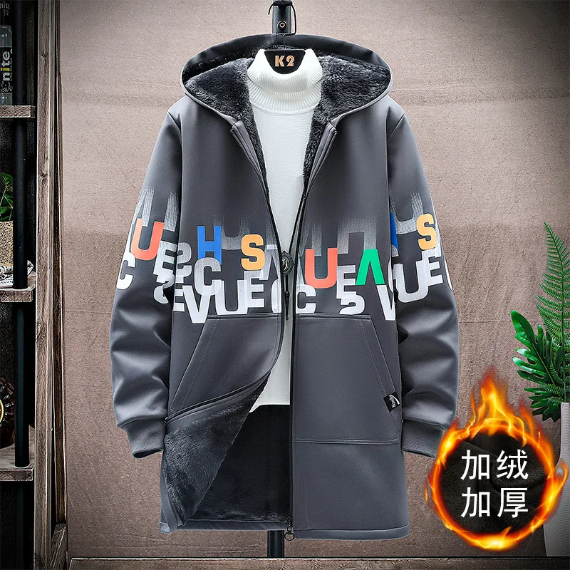 Spring/Autumn Hip Hop Fleece Lined Men's Windbreaker Man Printed Casual Jacket Mid-length Trench Coat Male 12 Colors M-5XL 925
Spring/Autumn Hip Hop Fleece Lined Men's Windbreaker Man Printed Casual Jacket Mid-length Trench Coat Male 12 Colors M-5XL 925