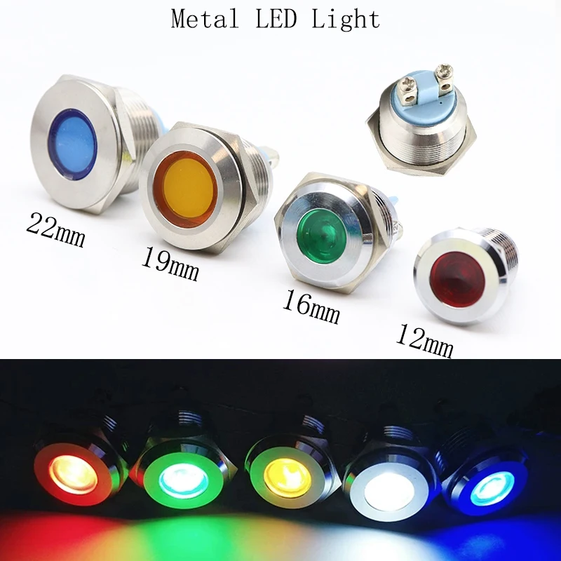 12/16/19/22mm Metal Indicator With Screw Easy DIY No Welding Sharp LED 3-6V/12-24V/220V Pilot Lamp Indicating Light
12/16/19/22mm Metal Indicator With Screw Easy DIY No Welding Sharp LED 3-6V/12-24V/220V Pilot Lamp Indicating Light