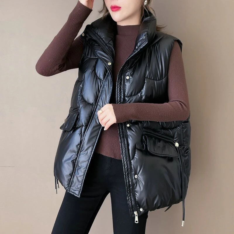 Women Stand Collar 2022 New Short Bright Color Cotton Padded Jacket Sleeveless Female Winter Waistcoat Coat Vest
Women Stand Collar 2022 New Short Bright Color Cotton Padded Jacket Sleeveless Female Winter Waistcoat Coat Vest