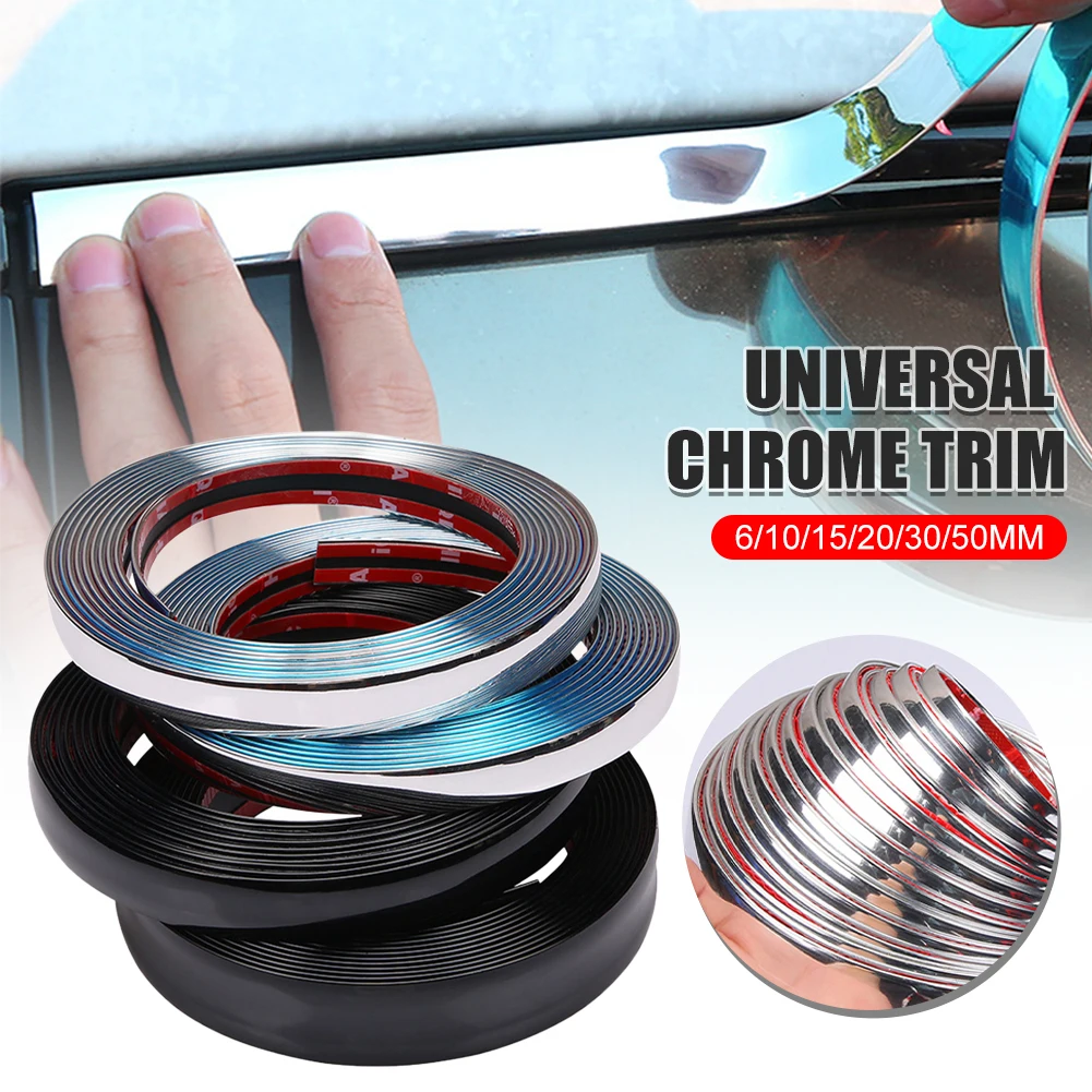 Universal Car Chrome Trim Moulding Chrome Plated Decorative Strip Bumper Door Edge Guard Protector for Grille Doors Roof Sticker
Universal Car Chrome Trim Moulding Chrome Plated Decorative Strip Bumper Door Edge Guard Protector for Grille Doors Roof Sticker