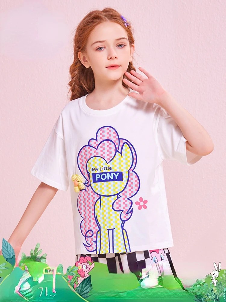 Детская одежда My Little Pony, одежда для родителей и детей, летний детский мультяшный костюм с коротким рукавом для мамы и дочки
Детская одежда My Little Pony, одежда для родителей и детей, летний детский мультяшный костюм с коротким рукавом для мамы и дочки