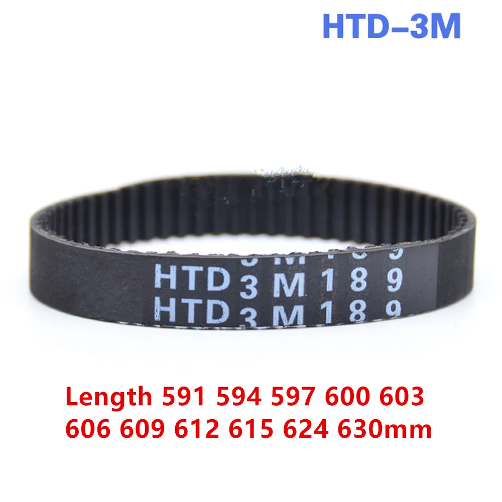 

HTD-3M резиновый ремень ГРМ HTD3M длина синхронного ремня 591-630 мм Cinturon sincronizado шаг 3 мм ширина 10 мм 15 мм