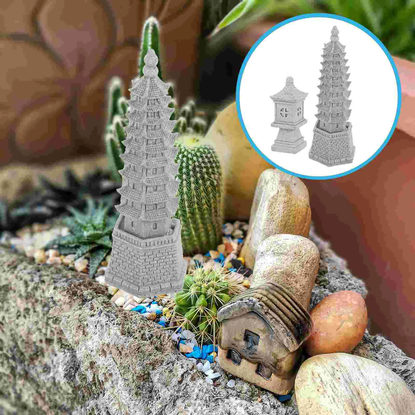 2 Pcs Simulated Wenchang Tower Sculptures Home Decor Garden Decorations Miniature Figurine Pagoda Sandstone 
2 Pcs Simulated Wenchang Tower Sculptures Home Decor Garden Decorations Miniature Figurine Pagoda Sandstone