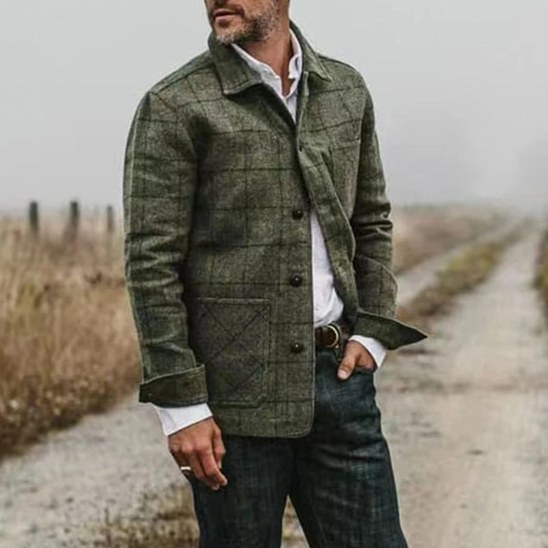 Mens Casual Cardigans Vintage Jackets Men Autumn Winter Coats Fashion Plaid Print Long Sleeve Turn-down Collar Button Outerwear
Mens Casual Cardigans Vintage Jackets Men Autumn Winter Coats Fashion Plaid Print Long Sleeve Turn-down Collar Button Outerwear
