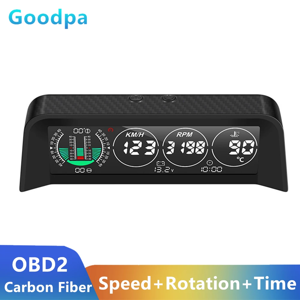 2022 New X88 Car Hud OBD2 Digital Slope Meter Head Up Display Intelligent Speedometer Roll Angle Time Display Fatigue Alarm
2022 New X88 Car Hud OBD2 Digital Slope Meter Head Up Display Intelligent Speedometer Roll Angle Time Display Fatigue Alarm