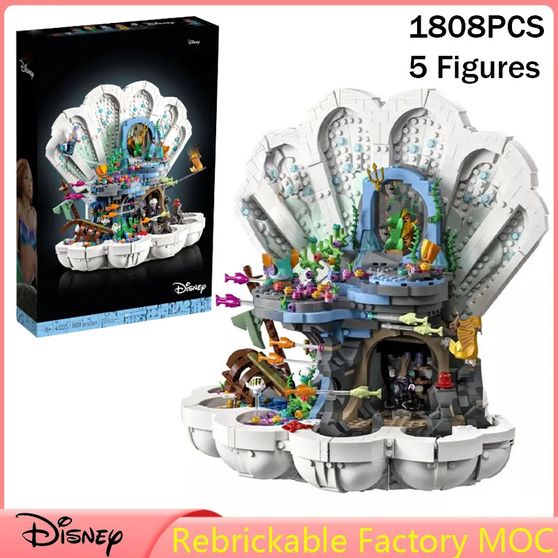 

Disney 43225 Mermaid Royal Clamshell Building Blocks Undersea Princess Palace Castle Toys for Girls Kids Friends Birthday Gifts