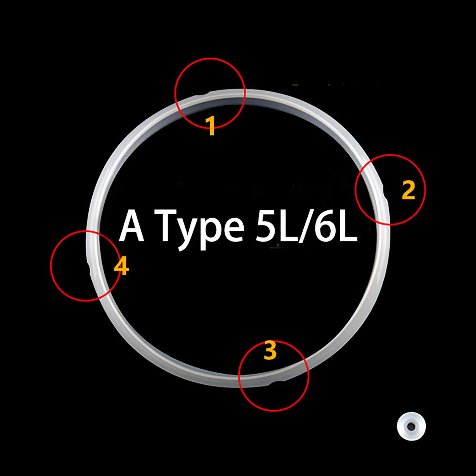 

4L 5L 6L Seal Gasket for Midea Electric Pressure Cooker Parts Silicone Ball Float Valve Seal Ring