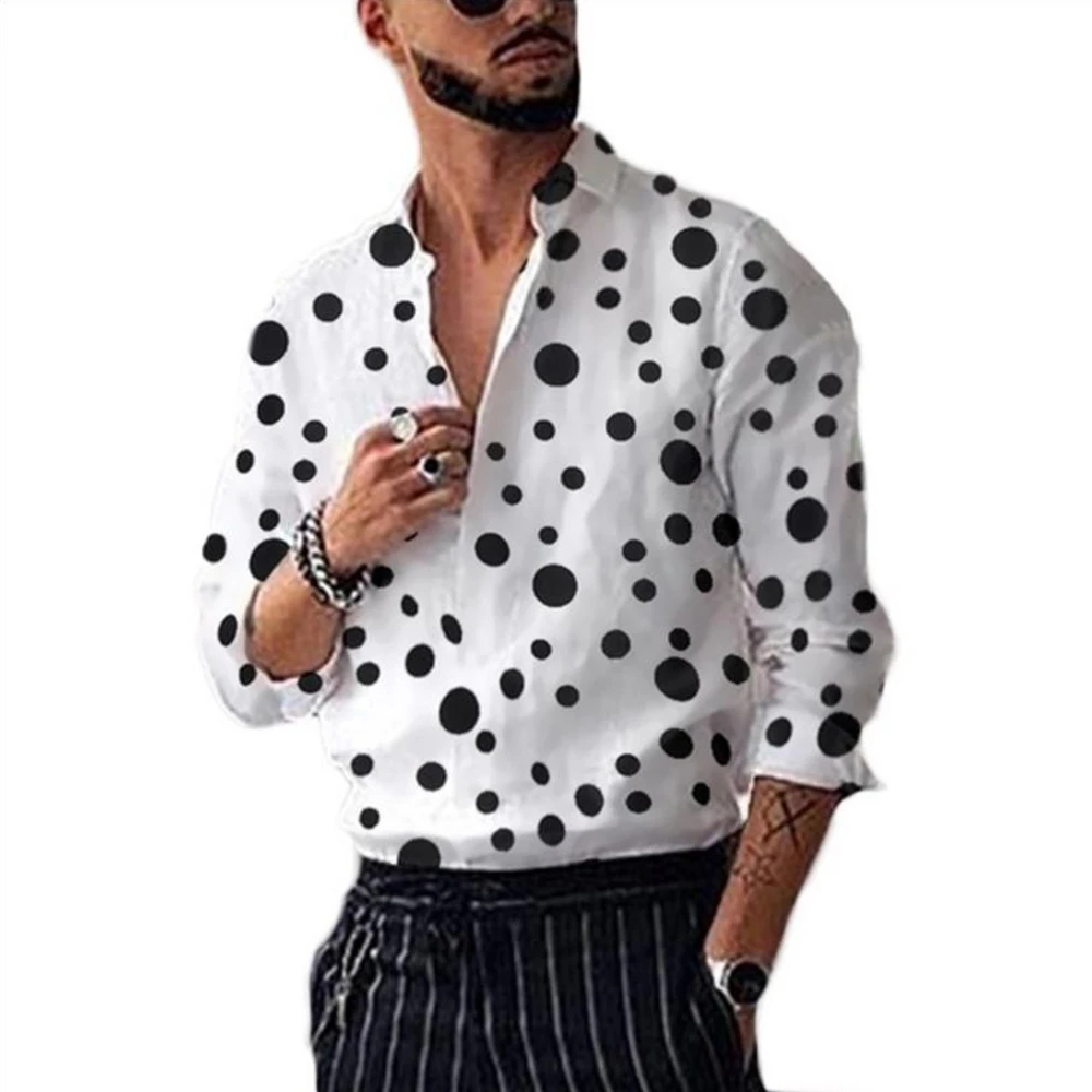 Polka Dots Shirts Long Sleeves Man Men Printing Single Breasted Streetwear Trendy Autumn Blouse Casual 2022 New
Polka Dots Shirts Long Sleeves Man Men Printing Single Breasted Streetwear Trendy Autumn Blouse Casual 2022 New