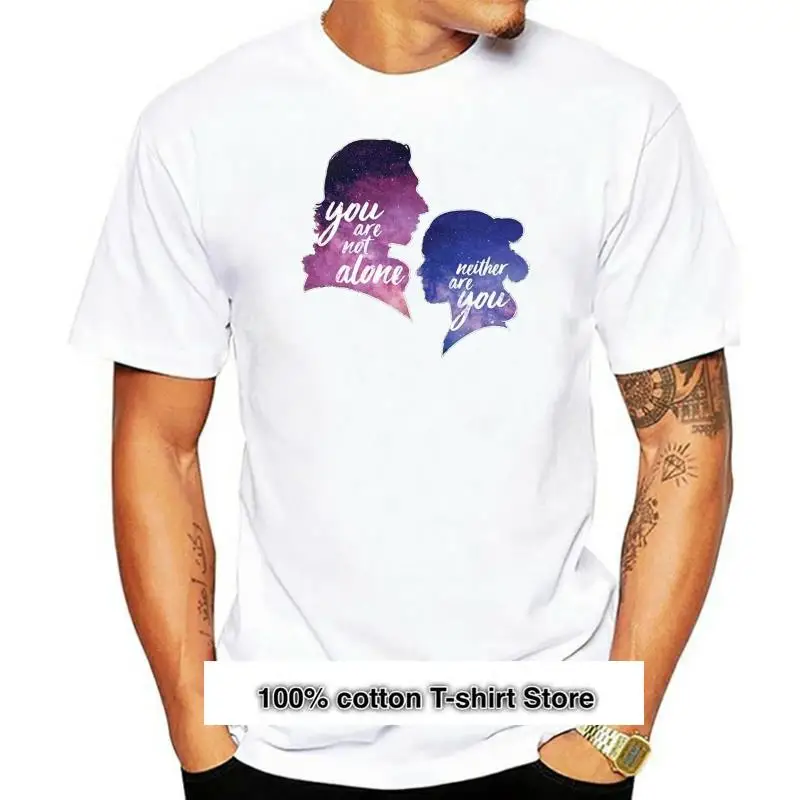 Reylo delineed-You are not Alone-Camiseta de ni eres tú 62 para hombres y mujeres, color negro
Reylo delineed-You are not Alone-Camiseta de ni eres tú 62 para hombres y mujeres, color negro