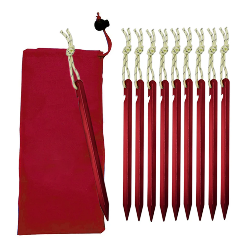 10Pcs 18cm Camping Tent Pegs With Reflective Rope Aluminum Alloy Garden Stakes Ground Nail Outdoor Awning Canopy Ultralight Nail
10Pcs 18cm Camping Tent Pegs With Reflective Rope Aluminum Alloy Garden Stakes Ground Nail Outdoor Awning Canopy Ultralight Nail