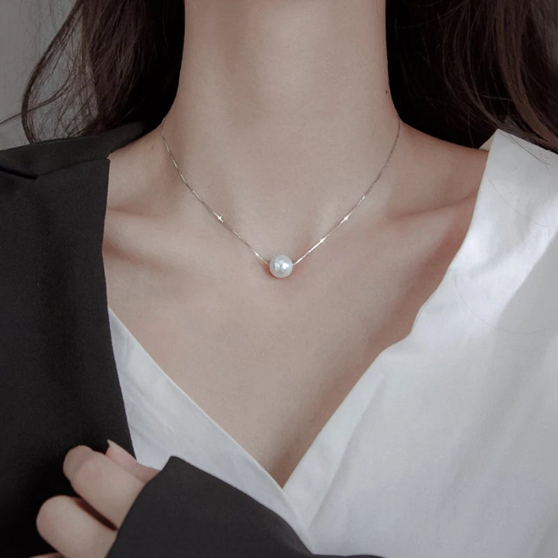 925 Sterling Silver Pearl Women Pendant Necklaces For Wedding Party Classic Beads Neck Chains Fine Jewelry Wholesale
925 Sterling Silver Pearl Women Pendant Necklaces For Wedding Party Classic Beads Neck Chains Fine Jewelry Wholesale