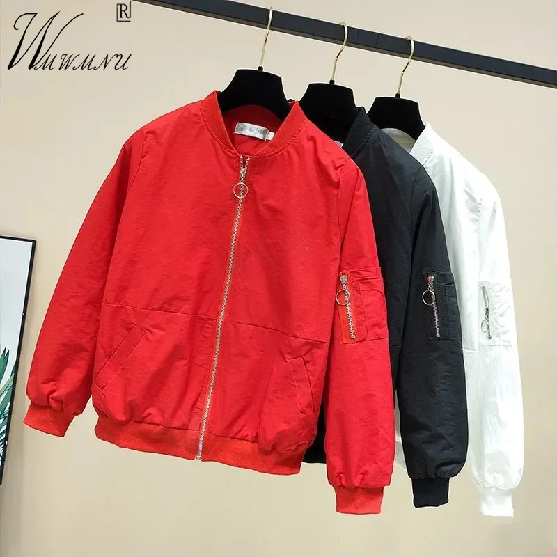 Spring Classic Bomber Jacket Women Thin Streetwear Fashion Zip Up Cropped Jacket Long Sleeves Coat Solid Color Korean Cardigan
Spring Classic Bomber Jacket Women Thin Streetwear Fashion Zip Up Cropped Jacket Long Sleeves Coat Solid Color Korean Cardigan