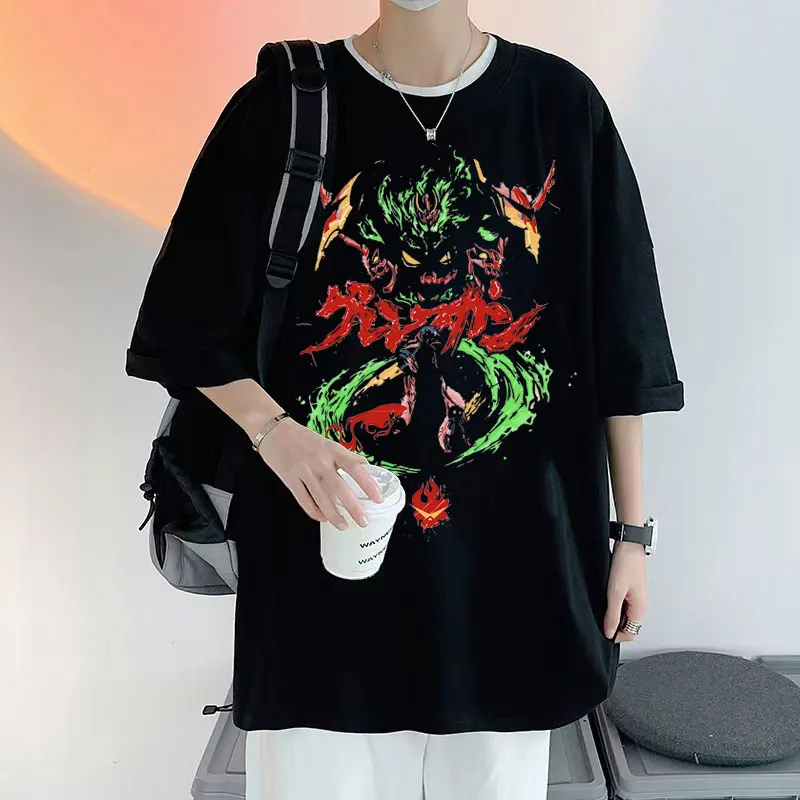 Men Women Manga Cool Short Sleeve T-shirts Anime Tengen Toppa Gurren Lagann Vintage Oversized Unisex Tees T-shirt New Streetwear
Men Women Manga Cool Short Sleeve T-shirts Anime Tengen Toppa Gurren Lagann Vintage Oversized Unisex Tees T-shirt New Streetwear