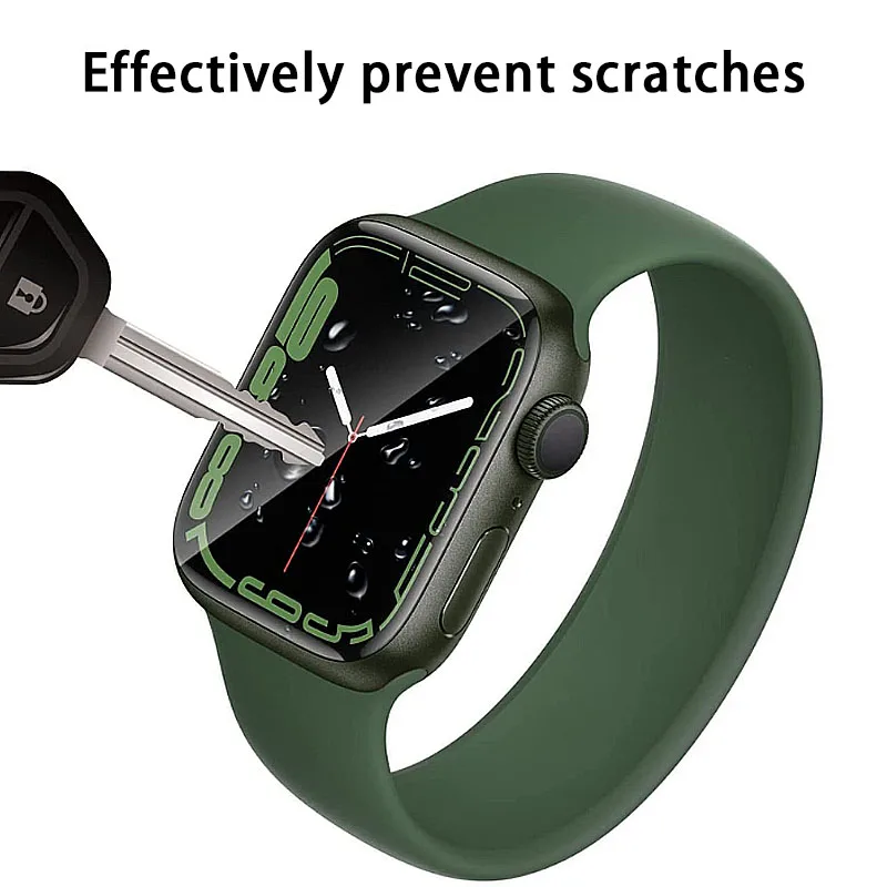 Водонепроницаемая полноэкранная защита для apple watch 38 мм 40 42 44 41 45 мягкая пленка из