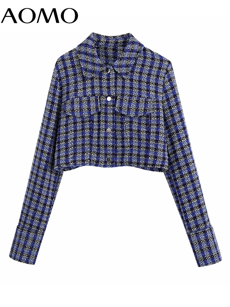 AOMO 2022 Fashion Women Tweed Cropped Jacket Coat Vintage Long Sleeve Female Outerwear BE184A
AOMO 2022 Fashion Women Tweed Cropped Jacket Coat Vintage Long Sleeve Female Outerwear BE184A