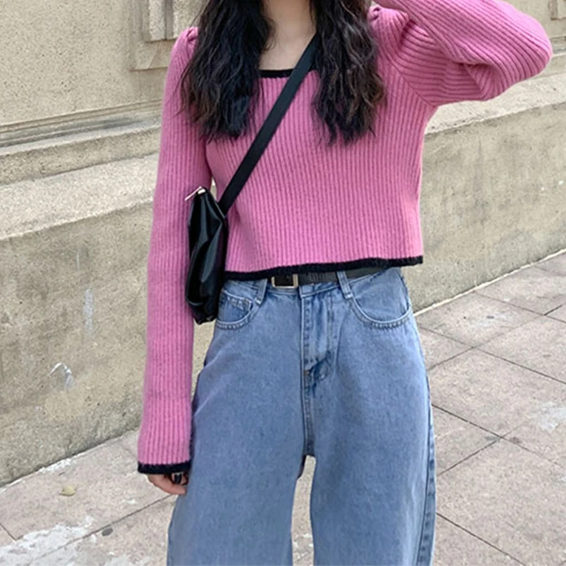 Women Puff Long Sleeve Sweater Sexy Square Neck Ribbed Knit Slim Jumper Crop Top
Women Puff Long Sleeve Sweater Sexy Square Neck Ribbed Knit Slim Jumper Crop Top