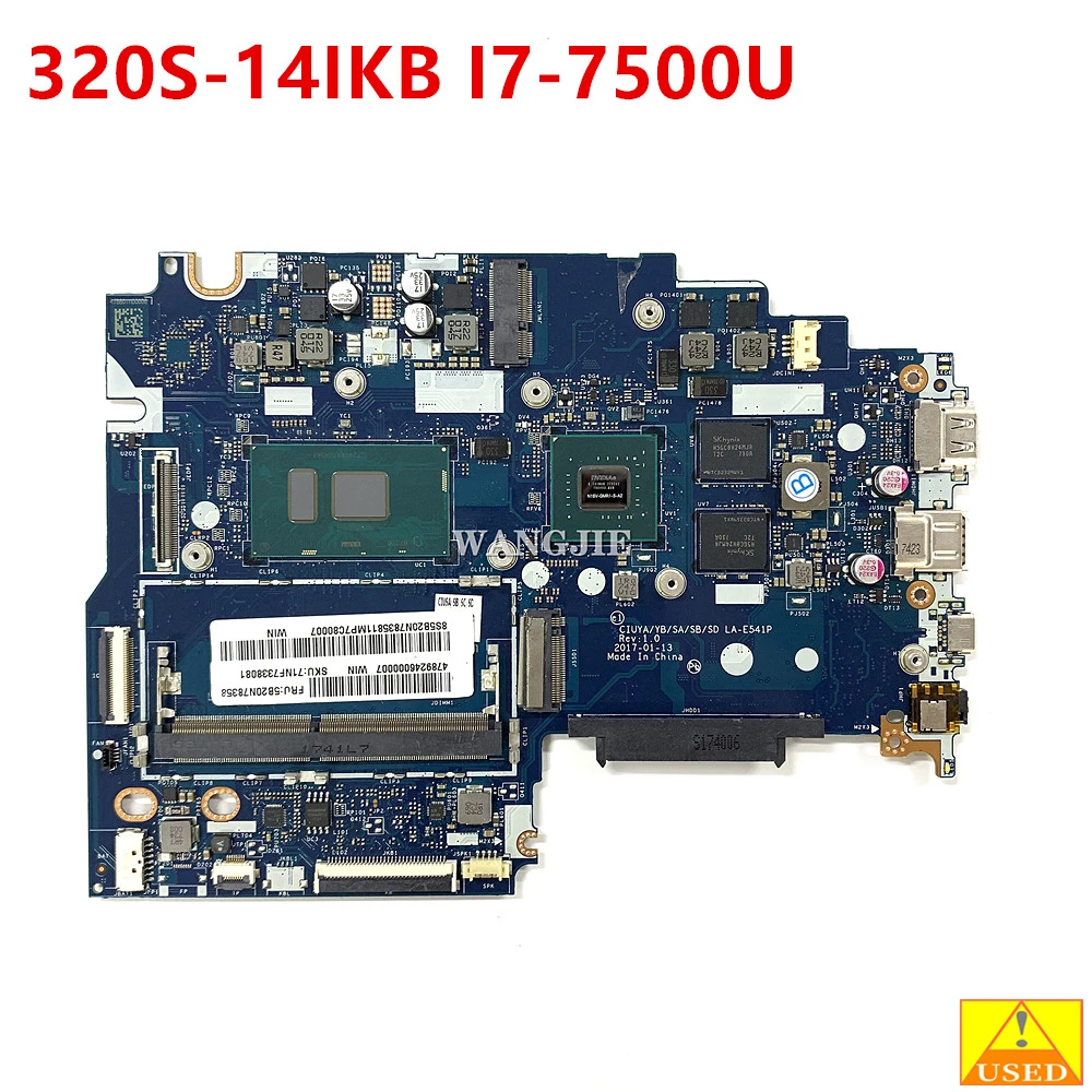 Используется для материнской платы ноутбука Lenovo Ideapad 320S-14IKB 5B20N78358 SR341 I7-7500U + R7 M360 2G GPU LA-E541P DDR4 100%
Используется для материнской платы ноутбука Lenovo Ideapad 320S-14IKB 5B20N78358 SR341 I7-7500U + R7 M360 2G GPU LA-E541P DDR4 100%