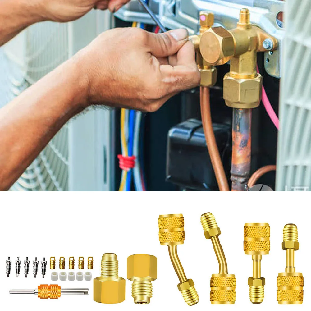 For Mini Split System Vacuum Pump Adapter R410A Adapter Auto Parts 5/16 Female 1/4 Angled Hose Gasket Straight
For Mini Split System Vacuum Pump Adapter R410A Adapter Auto Parts 5/16 Female 1/4 Angled Hose Gasket Straight