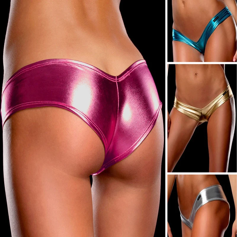 Flashing Opaque Leather Sexy Panties for Women Underwear Solid panties Imitation Leather briefs Shining low-waist sexy panties
Flashing Opaque Leather Sexy Panties for Women Underwear Solid panties Imitation Leather briefs Shining low-waist sexy panties