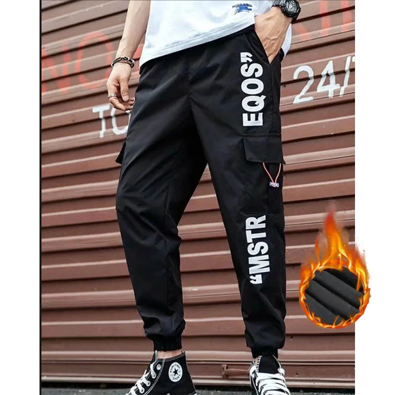 Winter cotton pants for men with thick fleece and warm worn pure as the base cool extra windproof