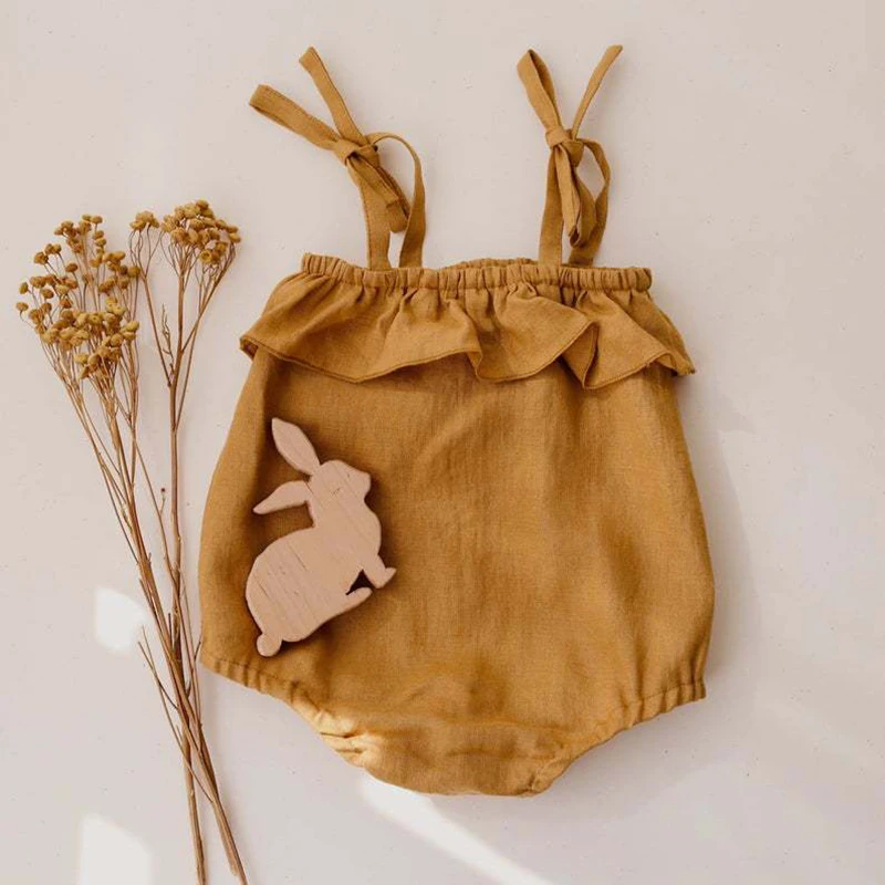 Newborn Baby Casual Rompers Ruffles Linen Summer Kids Clothes Strap Jumpsuits Outfits Toddler Girl Boy Cute Clothing Outfits 
Newborn Baby Casual Rompers Ruffles Linen Summer Kids Clothes Strap Jumpsuits Outfits Toddler Girl Boy Cute Clothing Outfits
