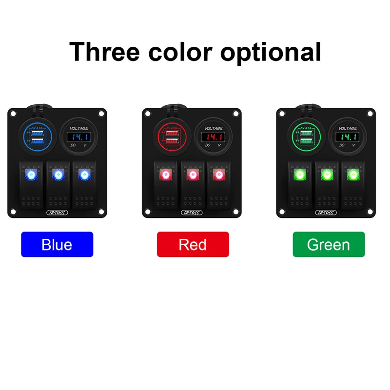 3 Gang Rocker Switch Panel with USB Charger 12V 24V Toggle Switch LED Light Bar Switch Rear Lights Switch Rock Lights Switch
3 Gang Rocker Switch Panel with USB Charger 12V 24V Toggle Switch LED Light Bar Switch Rear Lights Switch Rock Lights Switch