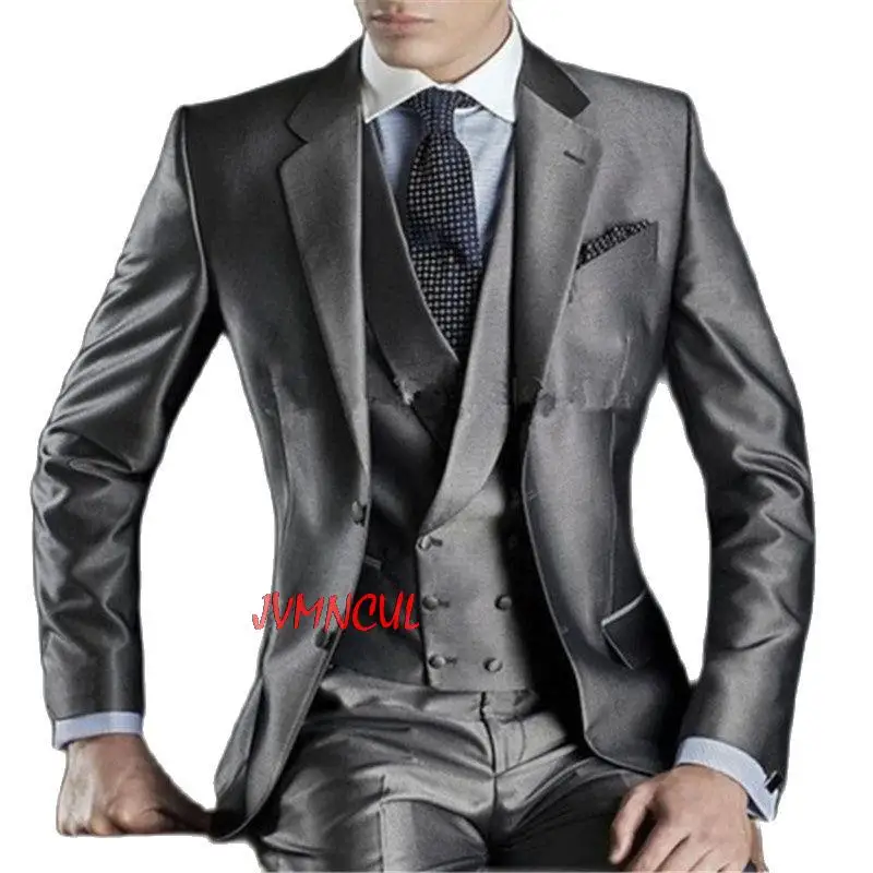 3Pcs Jacket Pants Vest Tailor-made Blazer Trousers Grey Wedding Suits Casual Men Suits Sets Groom Prom Dinner Party Wear Tuxedo
3Pcs Jacket Pants Vest Tailor-made Blazer Trousers Grey Wedding Suits Casual Men Suits Sets Groom Prom Dinner Party Wear Tuxedo