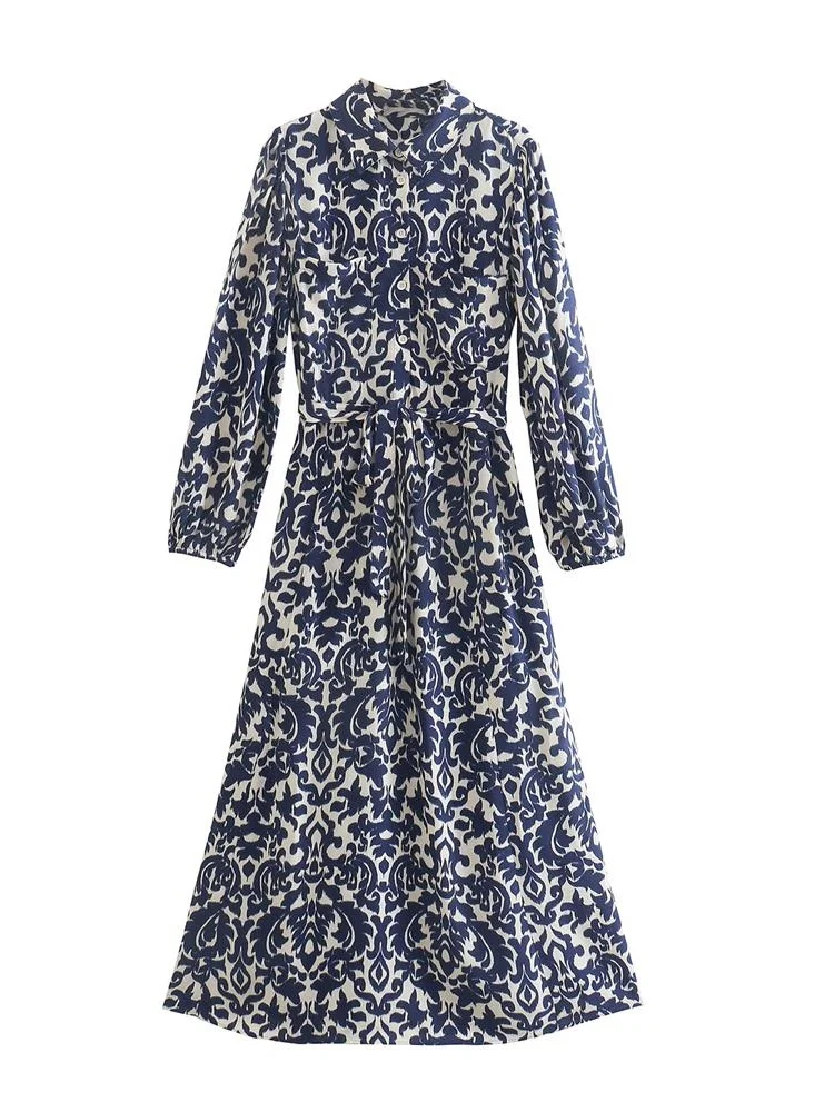 TRAF Women 2022 Fashion Printed Side Pocket With Belt Midi Shirt Dress Retro Long Sleeve Button-up Female Dresses Vestidos
TRAF Women 2022 Fashion Printed Side Pocket With Belt Midi Shirt Dress Retro Long Sleeve Button-up Female Dresses Vestidos
