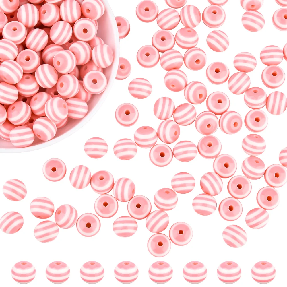 200Pcs Round Striped Resin Beads 12x11mm Loose Spacer Bead For Jewelry Making DIY Bracelet Necklace Crafts Accessories Hole:3mm
200Pcs Round Striped Resin Beads 12x11mm Loose Spacer Bead For Jewelry Making DIY Bracelet Necklace Crafts Accessories Hole:3mm