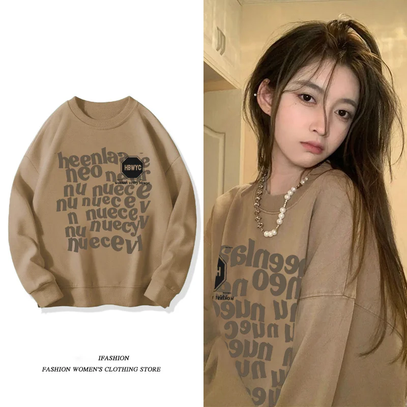 Женские толстовки в стиле Харадзюку, корейские свободные свитшоты большого размера с буквенным принтом, повседневный Однотонный пуловер с ... 
Женские толстовки в стиле Харадзюку, корейские свободные свитшоты большого размера с буквенным принтом, повседневный Однотонный пуловер с ...