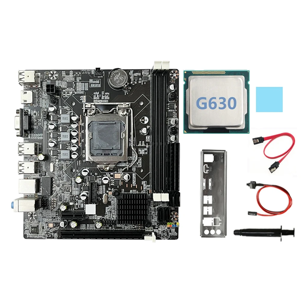 B75 Desktop Motherboard+G630 CPU+SATA Cable+Switch Cable+Baffle LGA1155 DDR3 for I3 I5 I7 Series Pentium Celeron CPU
B75 Desktop Motherboard+G630 CPU+SATA Cable+Switch Cable+Baffle LGA1155 DDR3 for I3 I5 I7 Series Pentium Celeron CPU