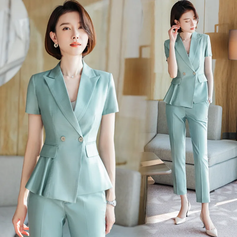 Business Wear Women's Clothing Summer New Graceful Fashionable Set Front Stage Work Wear Clothes Beauty Salon Jewelry Shop Workw
Business Wear Women's Clothing Summer New Graceful Fashionable Set Front Stage Work Wear Clothes Beauty Salon Jewelry Shop Workw