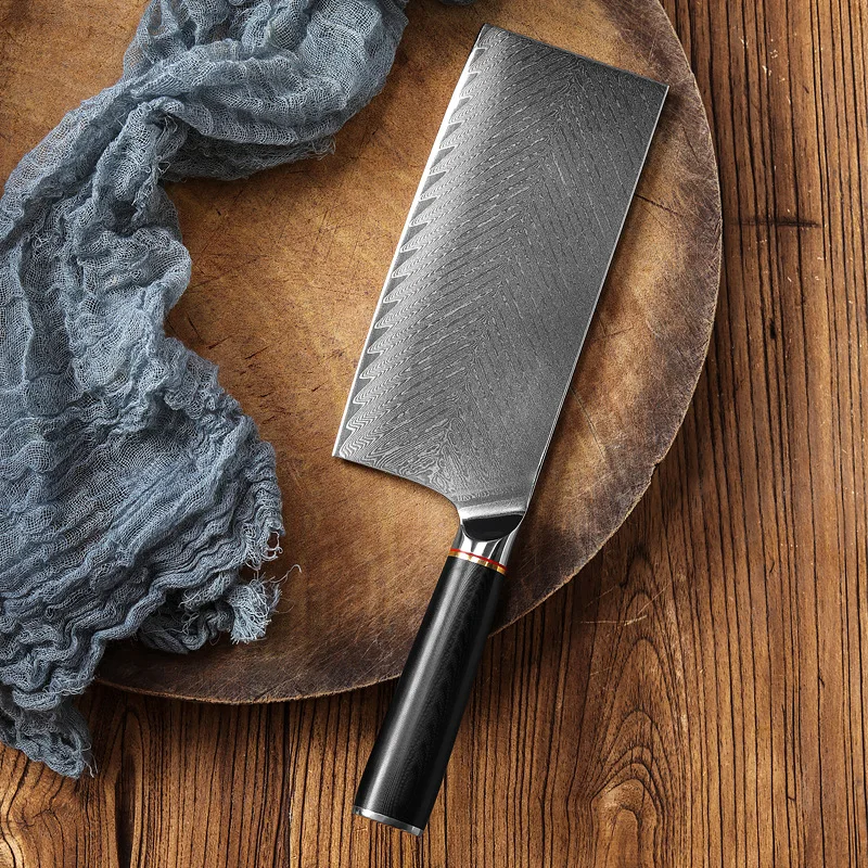 Chinese Damascus Knife G10 Handle 10Cr15MoV 67 Layer Damascus Steel 7.5 Inch Sharp Slicing Cleaver Kitchen Knife Cooking Tools
Chinese Damascus Knife G10 Handle 10Cr15MoV 67 Layer Damascus Steel 7.5 Inch Sharp Slicing Cleaver Kitchen Knife Cooking Tools