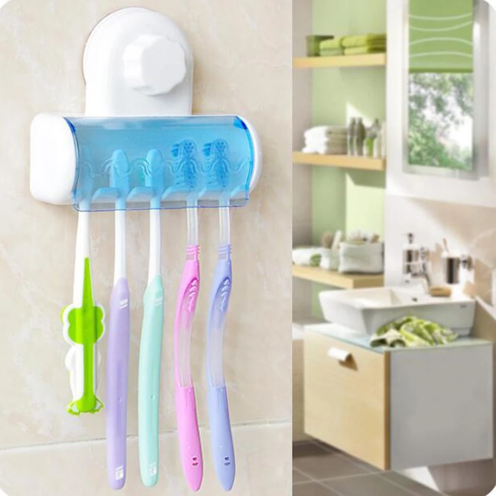 5 Racks Dust-proof Toothbrush Holder for the Bathroom Kitchen Family Holder For Toothbrushs Suction Holder Wall Stand Hook
5 Racks Dust-proof Toothbrush Holder for the Bathroom Kitchen Family Holder For Toothbrushs Suction Holder Wall Stand Hook