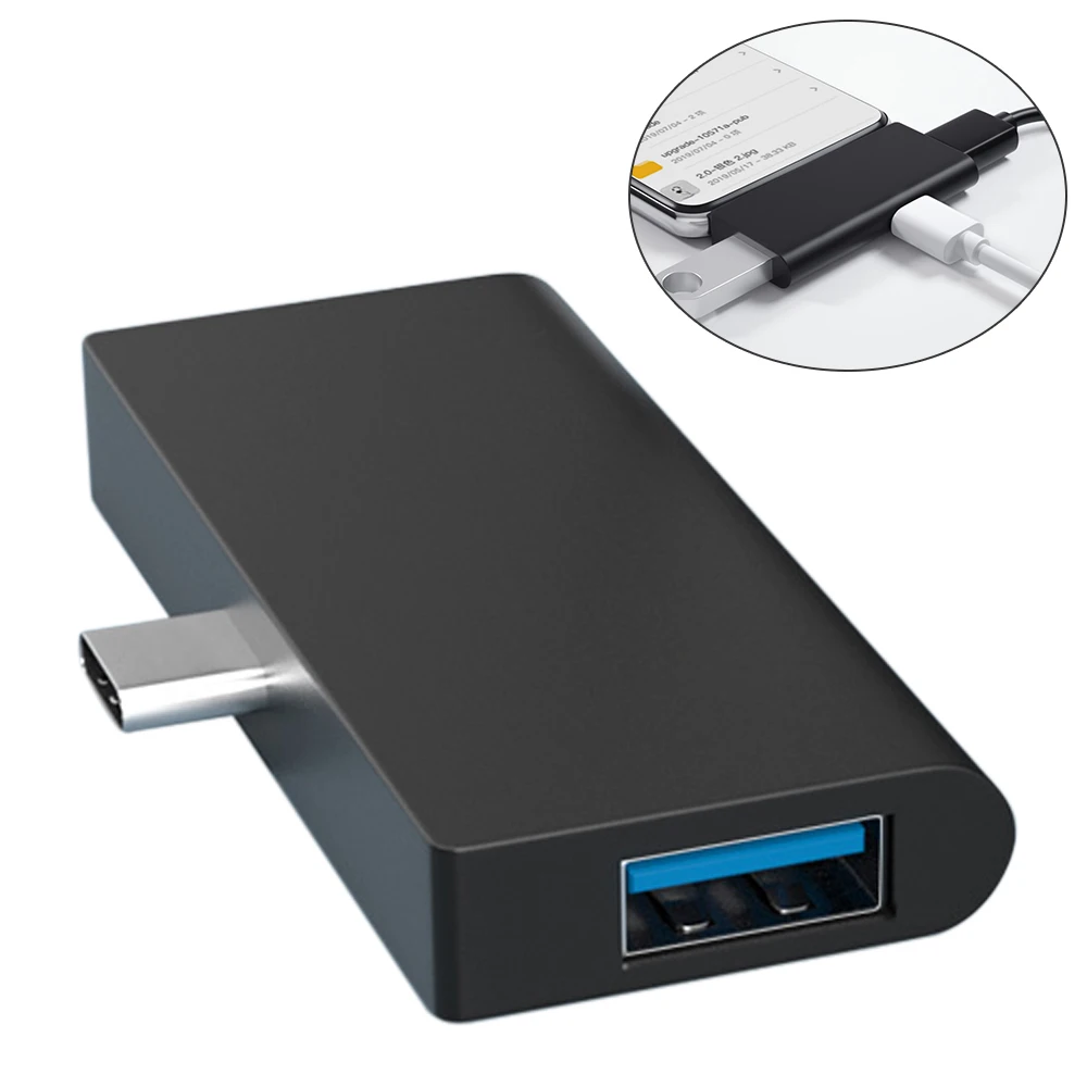 Mini TypeC Hub USB3.0 3 Port Multi Splitter OTG Fit for Smart Phone PC Computer Notebook Accessories with PD Power Supply
Mini TypeC Hub USB3.0 3 Port Multi Splitter OTG Fit for Smart Phone PC Computer Notebook Accessories with PD Power Supply