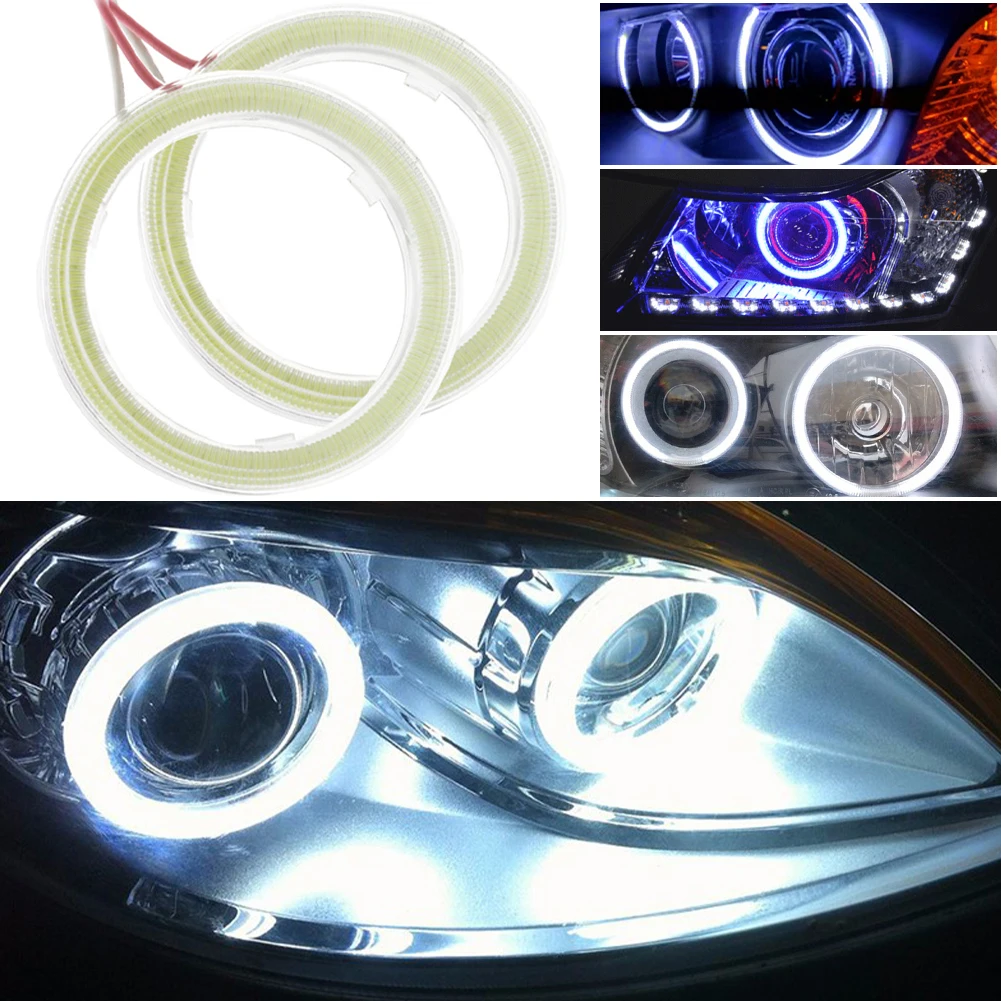 1 Pair Car Angel Eyes Halo Ring LED Light Lamp DC 12-24V Car Motorcyle Headlight Daytime Running Light DRL Fog Light With Cover
1 Pair Car Angel Eyes Halo Ring LED Light Lamp DC 12-24V Car Motorcyle Headlight Daytime Running Light DRL Fog Light With Cover
