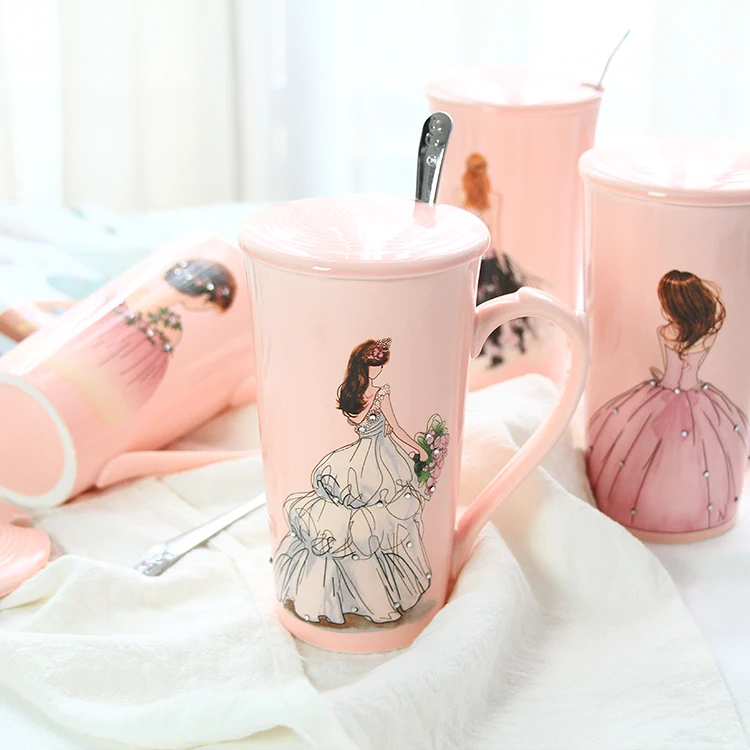 3D Pink Beautiful Girls in Diamond Wedding Dress Coffee Mug with Spoon Lid Water Tea Milk Cup Creative Gift
3D Pink Beautiful Girls in Diamond Wedding Dress Coffee Mug with Spoon Lid Water Tea Milk Cup Creative Gift