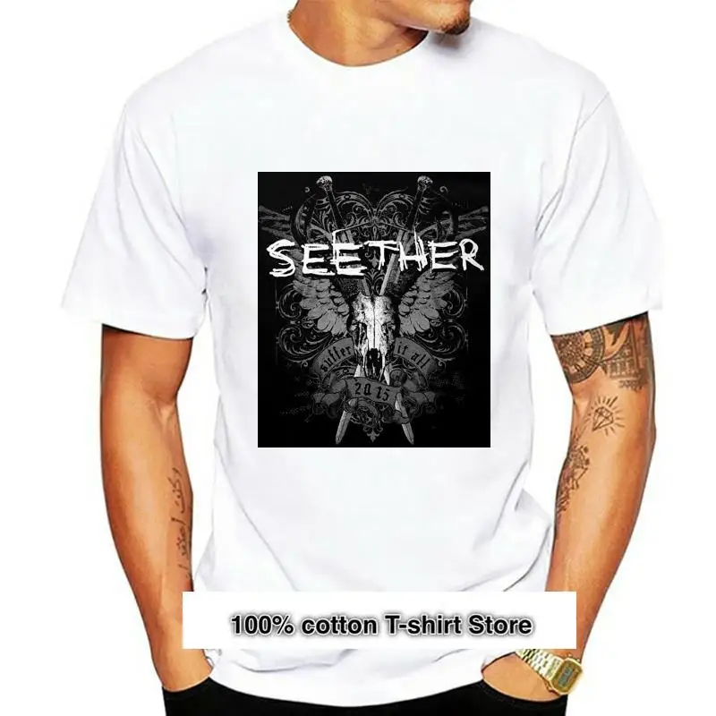 Camiseta de Seether para hombre, camisa de manga corta de algodón negro con cuello redondo
Camiseta de Seether para hombre, camisa de manga corta de algodón negro con cuello redondo