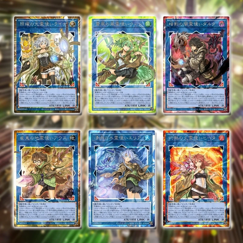 6 шт./набор, самодельные аниме карты Yu Gi Oh Game Charmer Eria Aussa Wynn Hiita
6 шт./набор, самодельные аниме карты Yu Gi Oh Game Charmer Eria Aussa Wynn Hiita