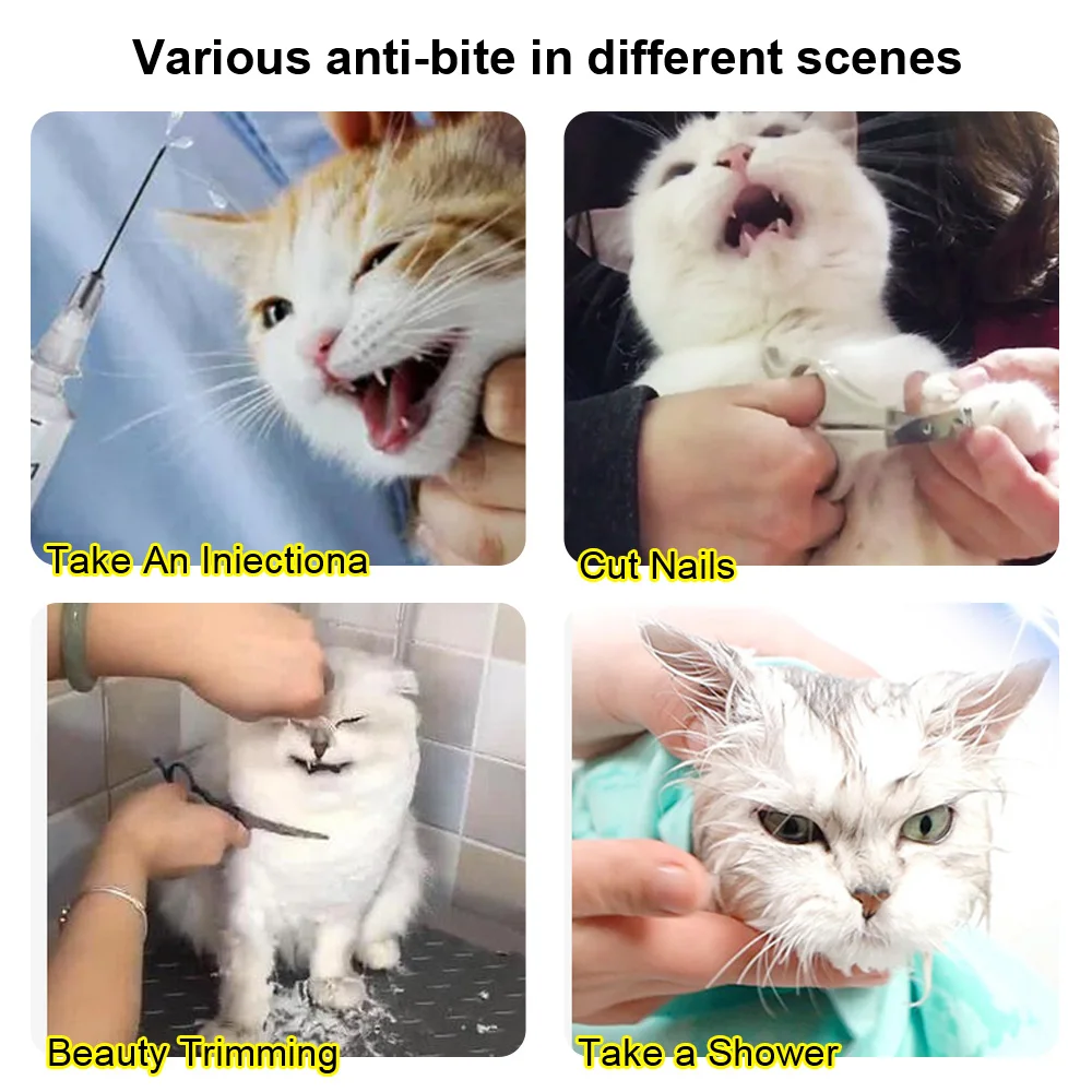Cat Grooming Supplies Bath Grooming Anti-licking Cat Mouth Protective Space Cover Anti-Bite Breathable Beauty Mask Pet Products
Cat Grooming Supplies Bath Grooming Anti-licking Cat Mouth Protective Space Cover Anti-Bite Breathable Beauty Mask Pet Products