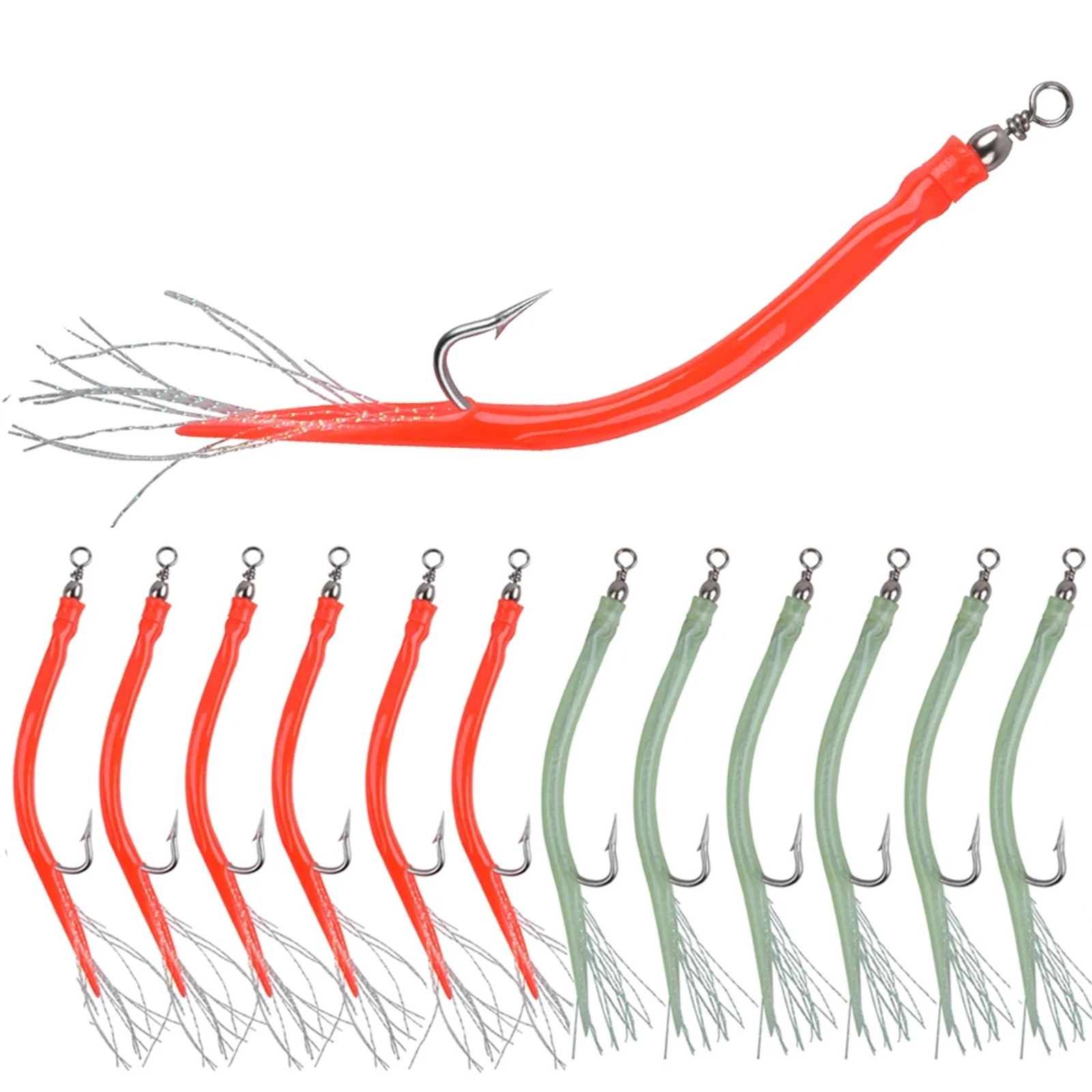6Pcs CodfishFishing Eel Tube Jig Bait Shank Offset Hook Barbed Octopus Hook Iscas Pesca Fishing Tackle Gear Accessories
6Pcs CodfishFishing Eel Tube Jig Bait Shank Offset Hook Barbed Octopus Hook Iscas Pesca Fishing Tackle Gear Accessories