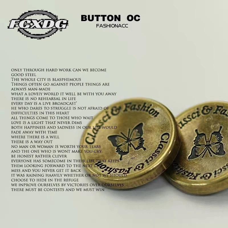 10pcs Round Vintage Metal Shank Buttons for Clothing Fashion Butterfly Designer Buttons DIY Women's Clothing Decorative Buttons
10pcs Round Vintage Metal Shank Buttons for Clothing Fashion Butterfly Designer Buttons DIY Women's Clothing Decorative Buttons